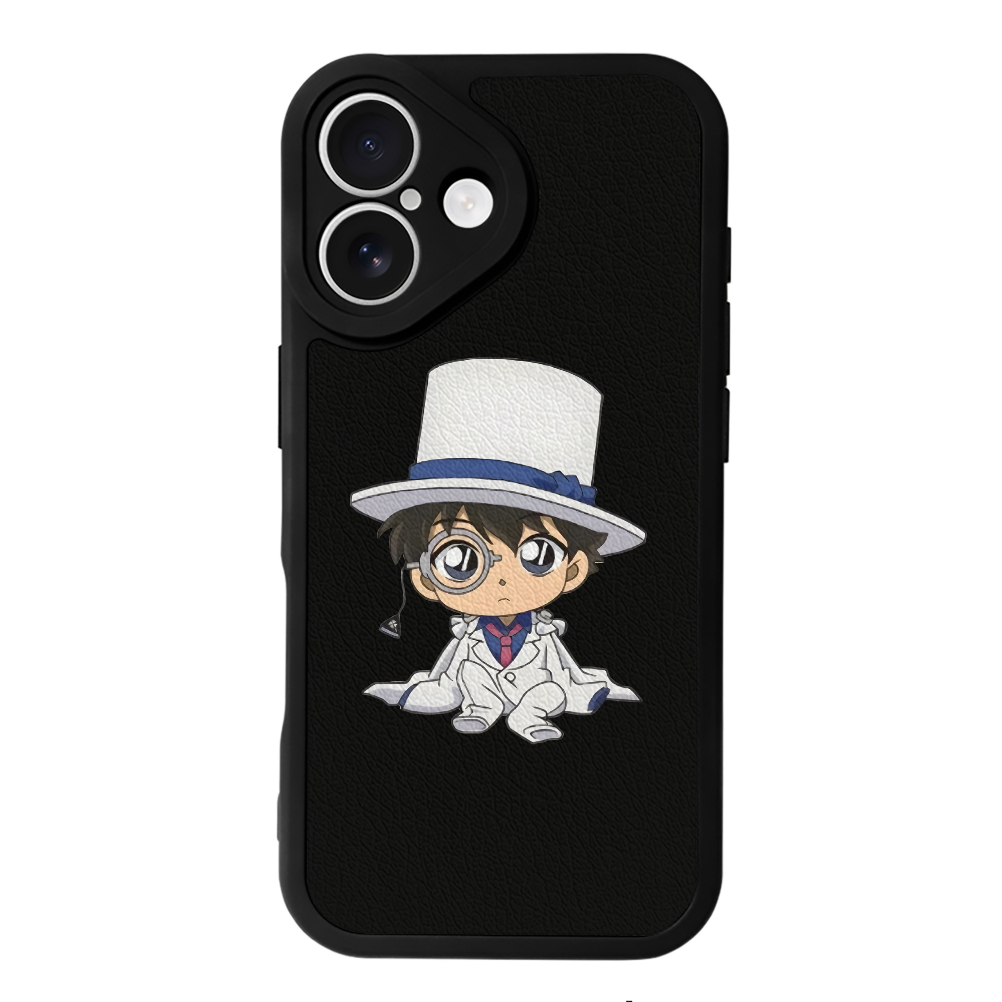 （画像用） 名探偵コナン くろば かいと Detective Conan Kuroba Kaito 【iPhone 16シリーズ対応】シリコンスマホケース（レザー調） 材質：シリコン